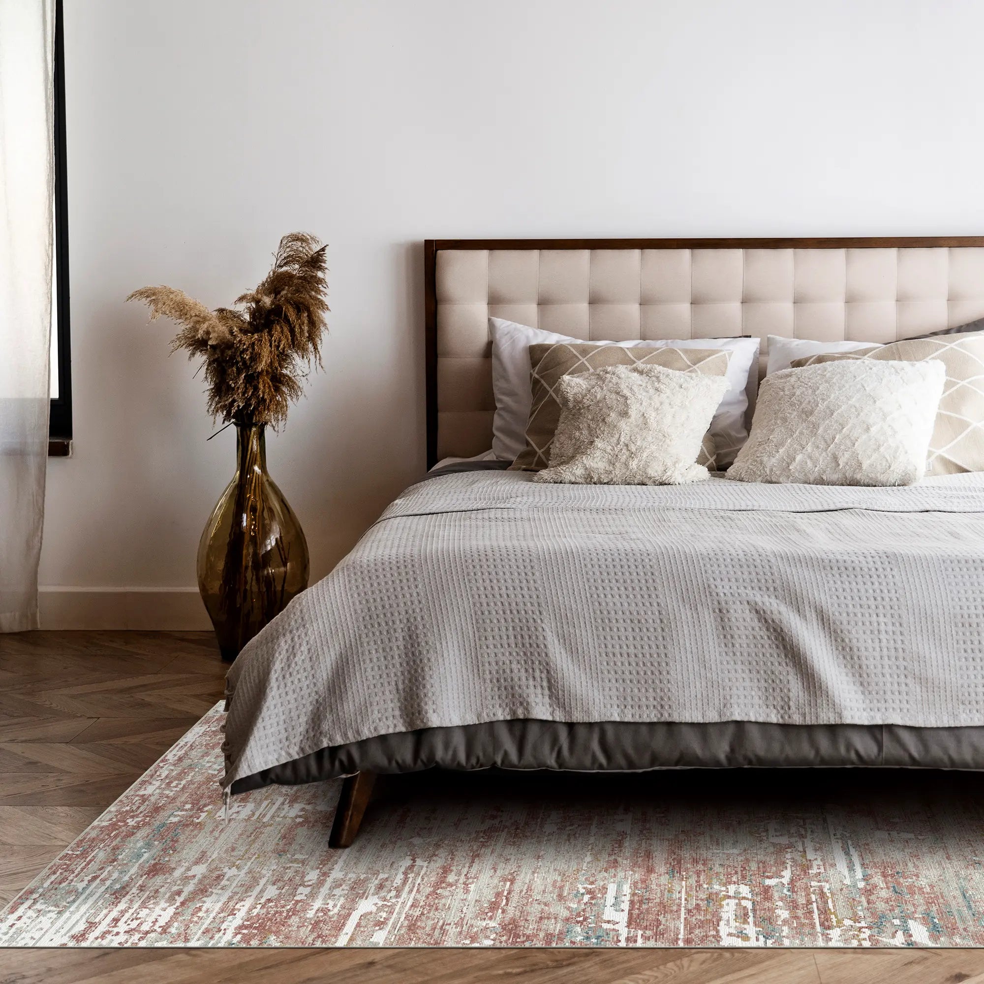 Canyon Ember Waschbarer Abstrakter Teppich