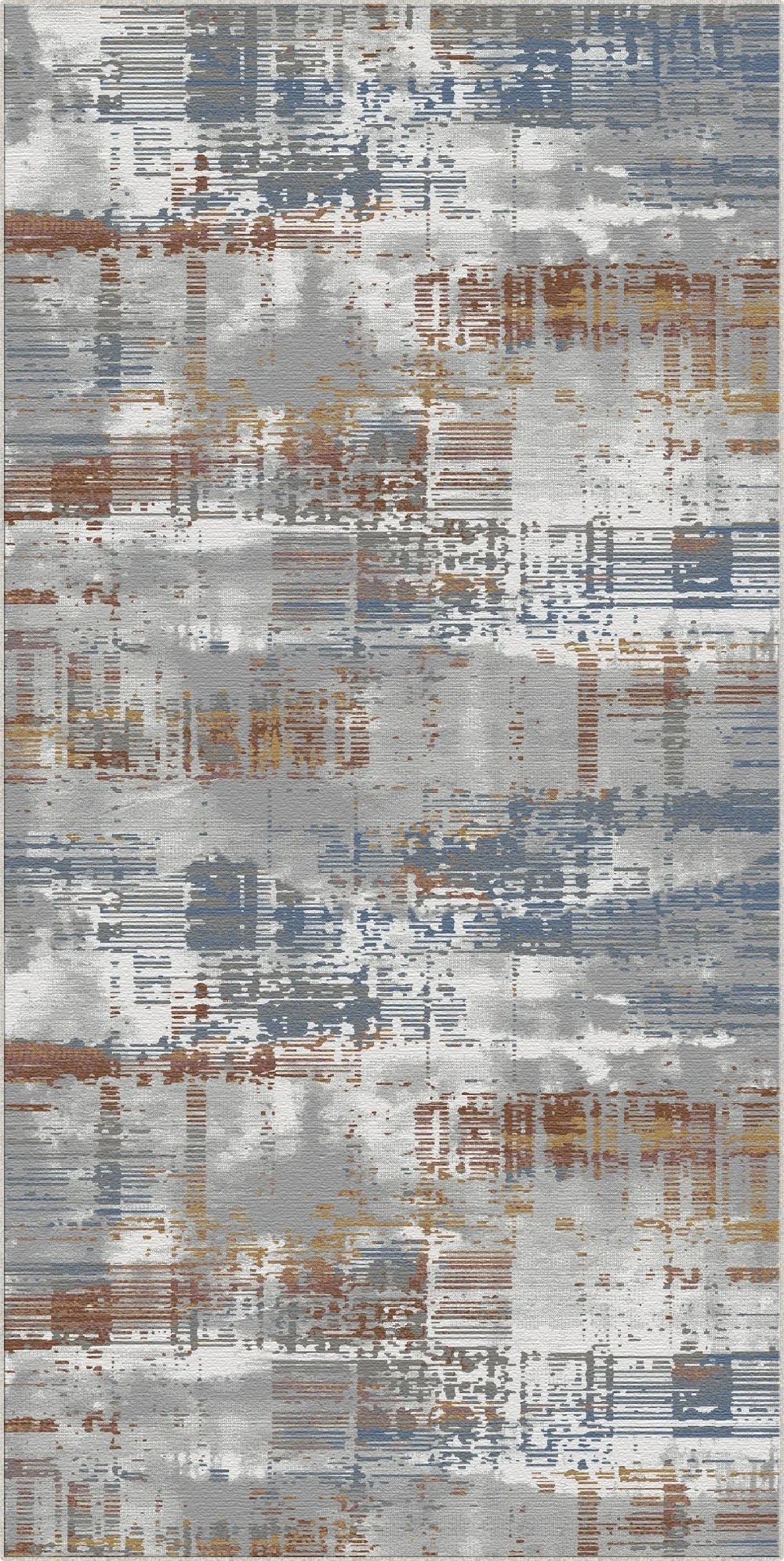 Tektonischer Drift Industrieller Glitch Teppich