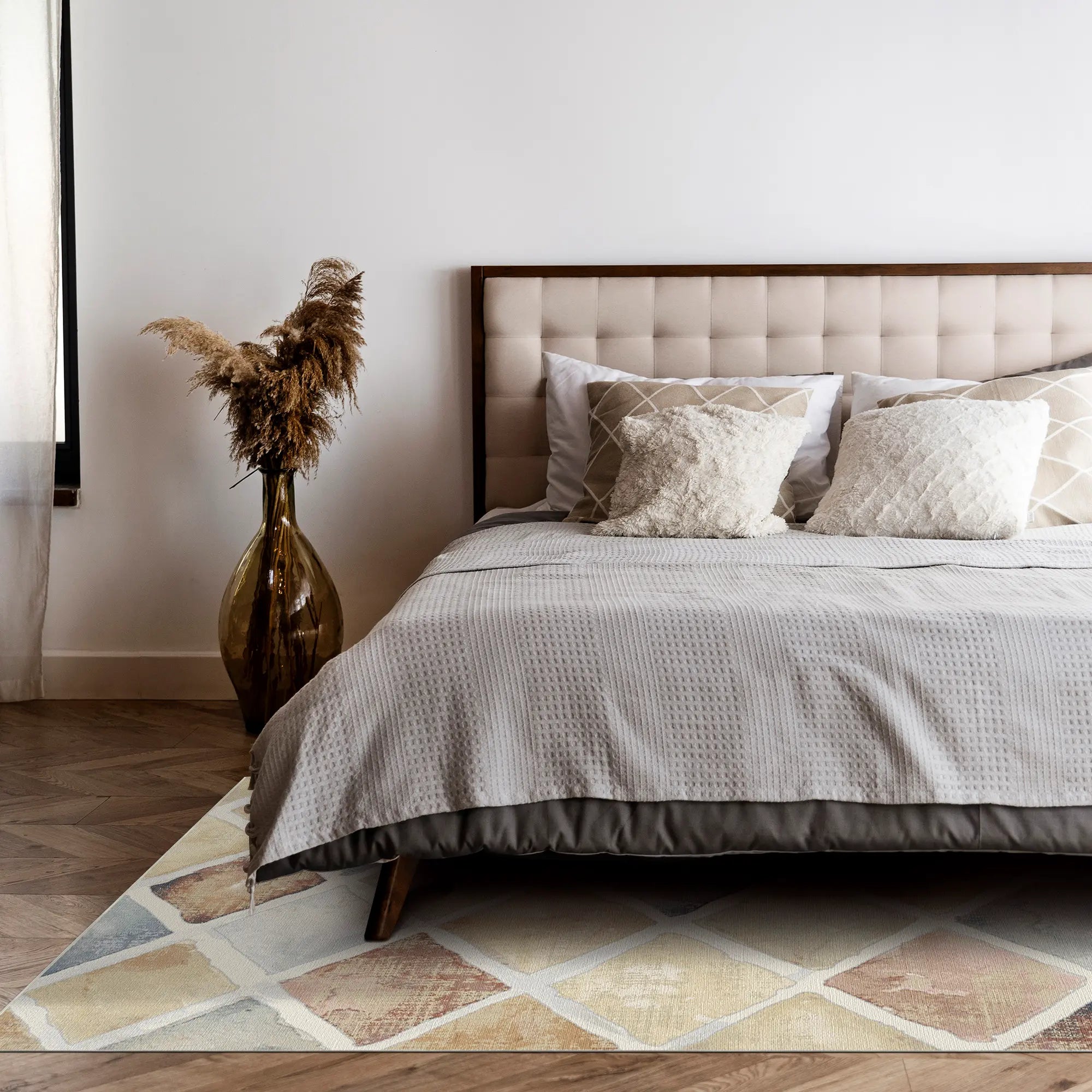 Mosaik Drift Aquarell Harlekin Teppich
