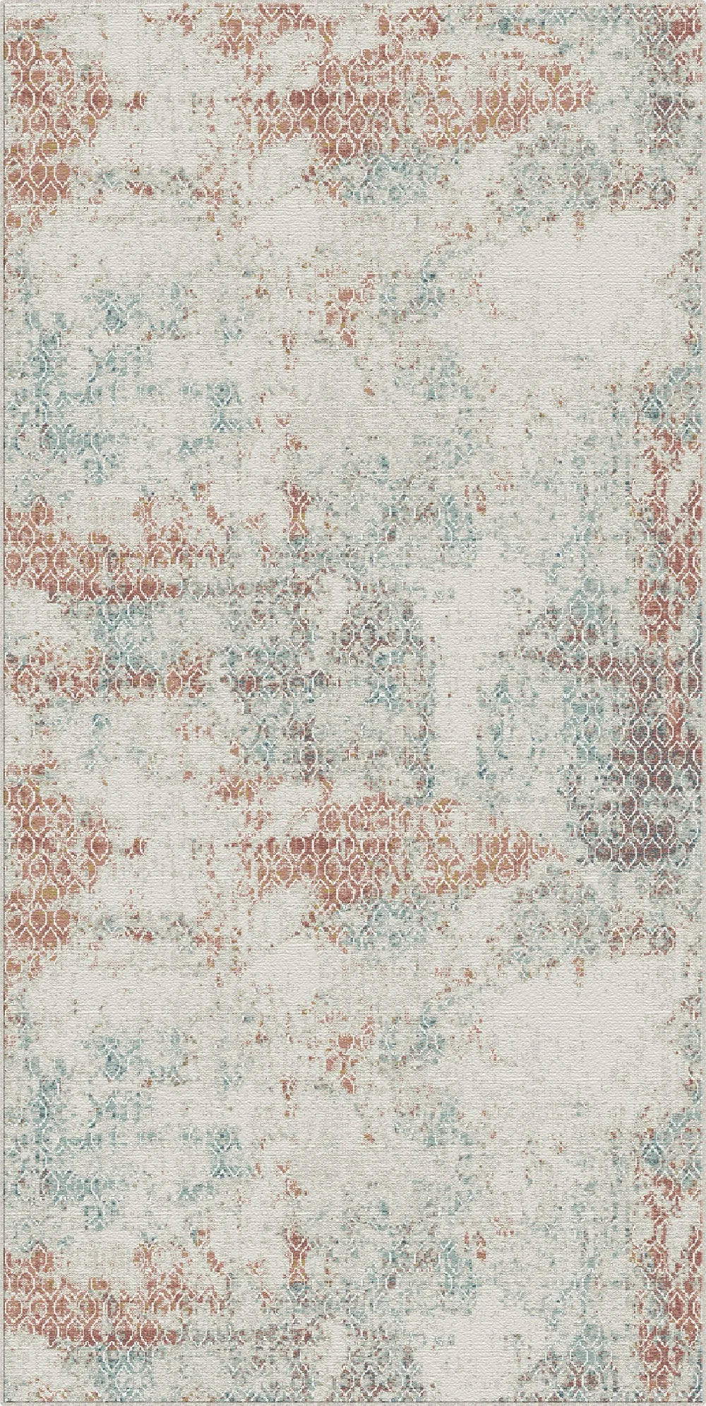 Terra Patina Erodierter Gitter Teppich