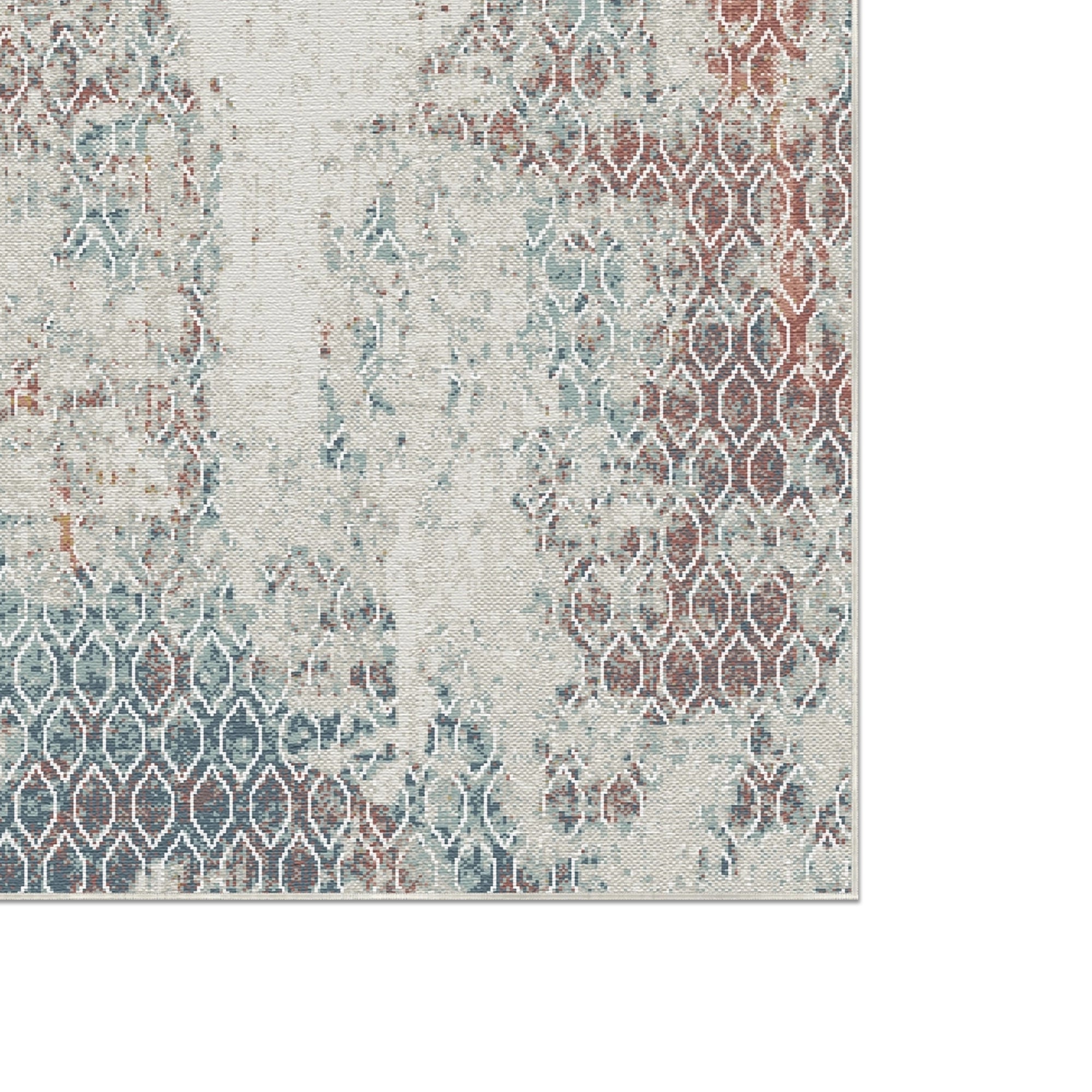 Terra Patina Erodierter Gitter Teppich