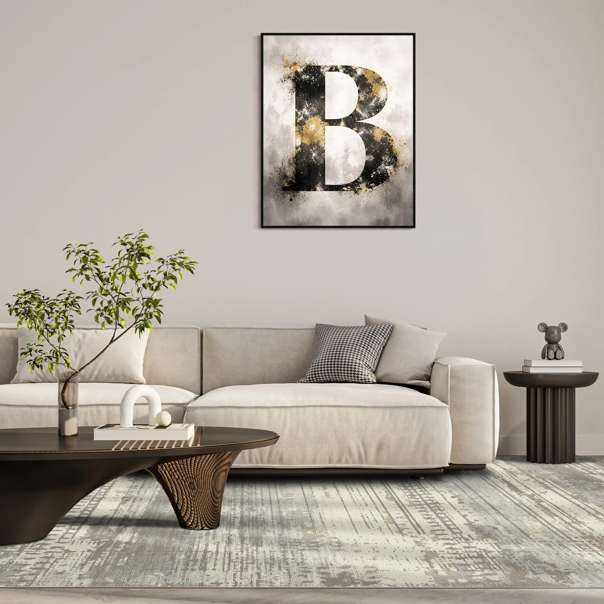 Sand Strata Teppich im Used-Look