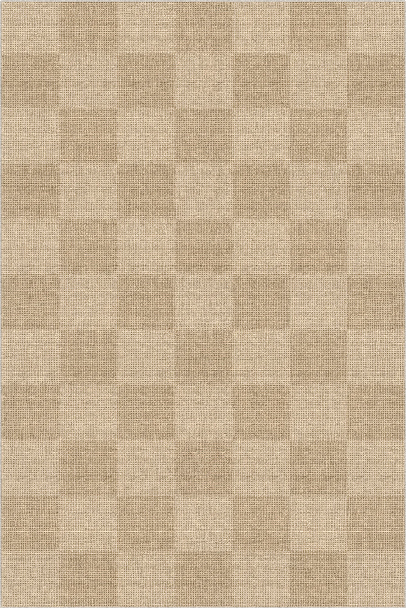 Modernes kariertes Jute-Optik Teppich
