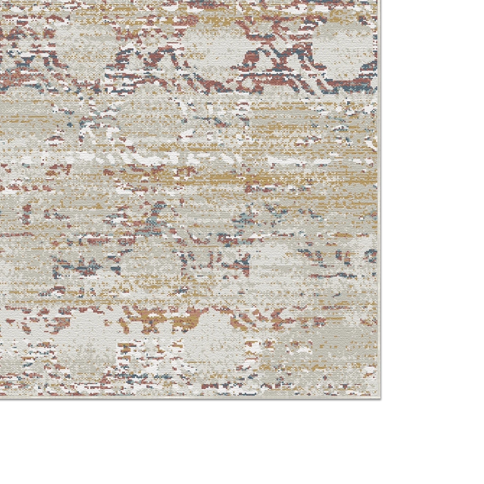 Vergoldete Ringe Abstrakter Waschbarer Teppich