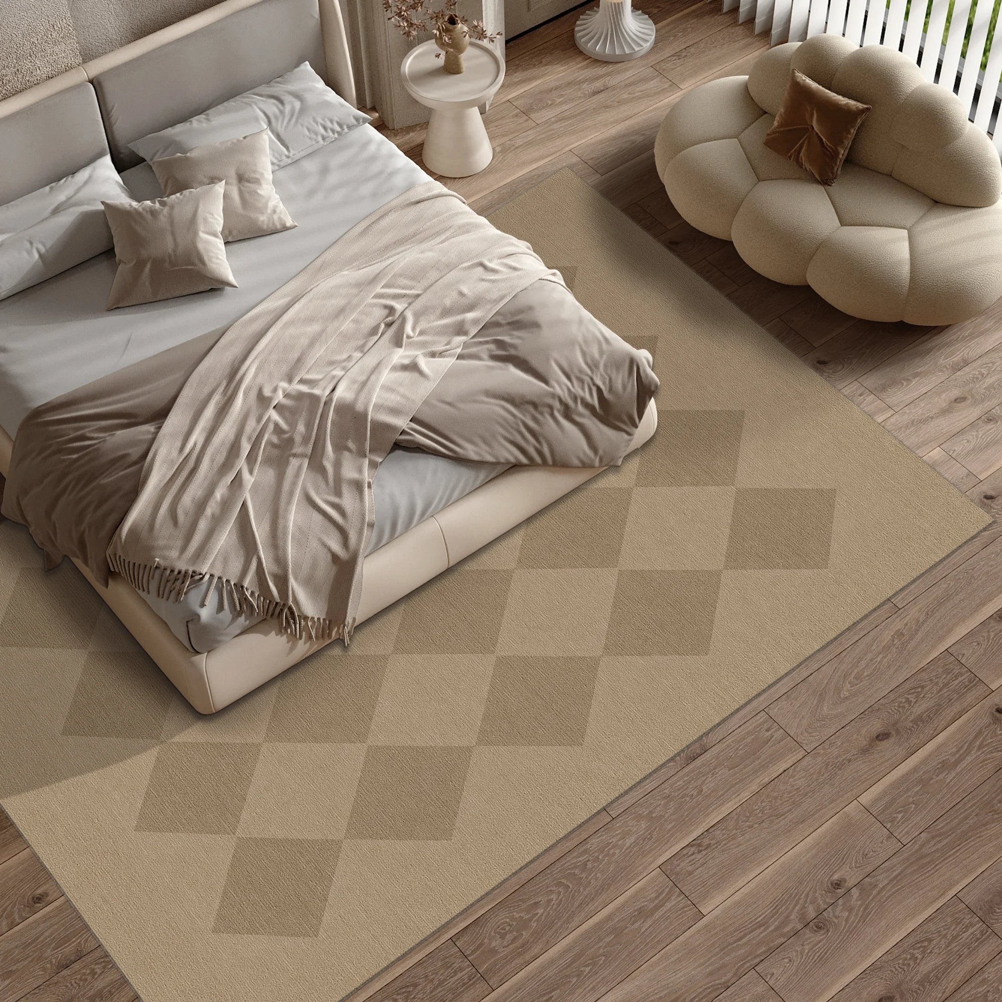 Argyle Jute-Look Moderner Teppich