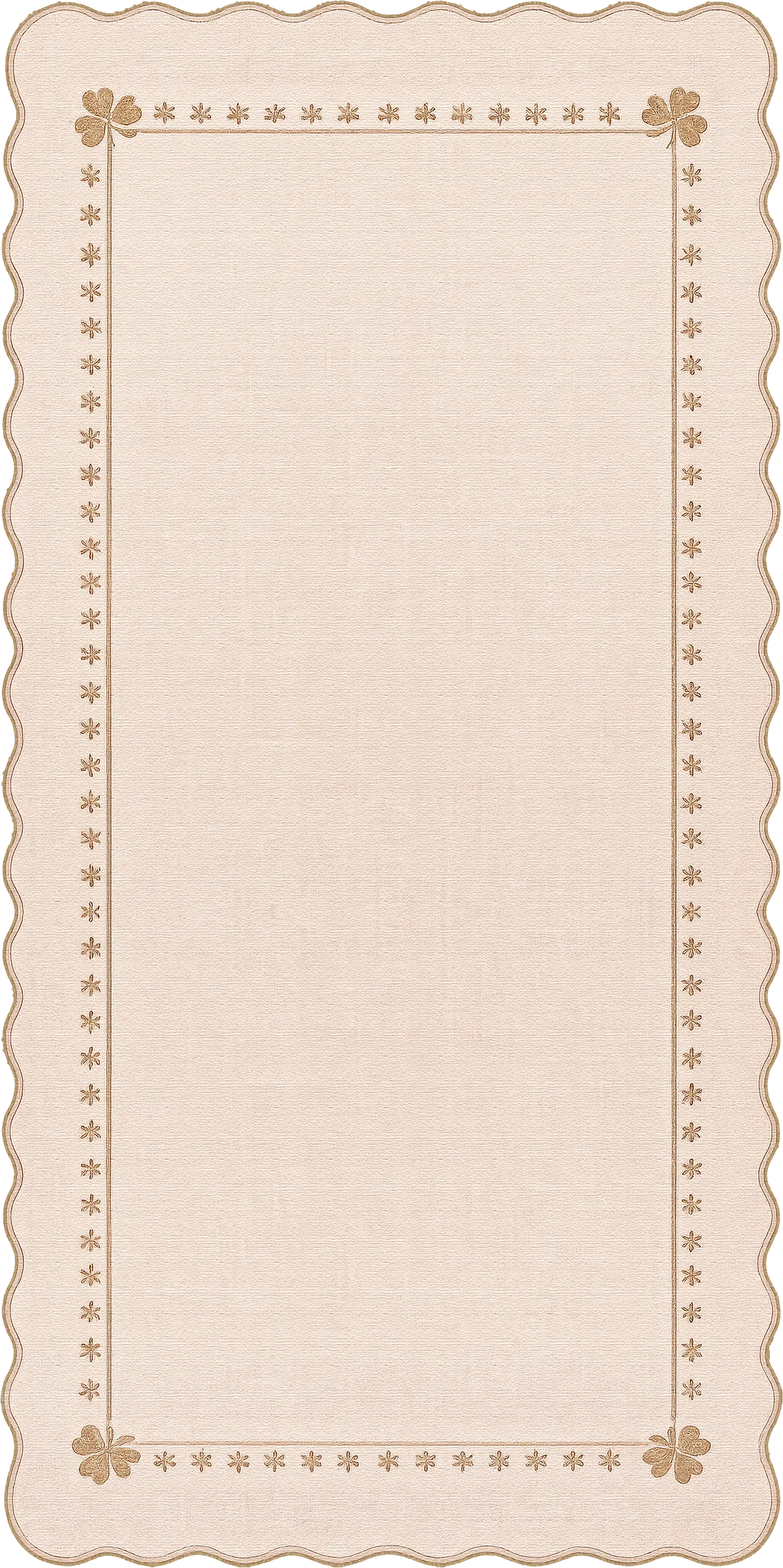Eleganter Teppich mit gewelltem Kleeblattrand