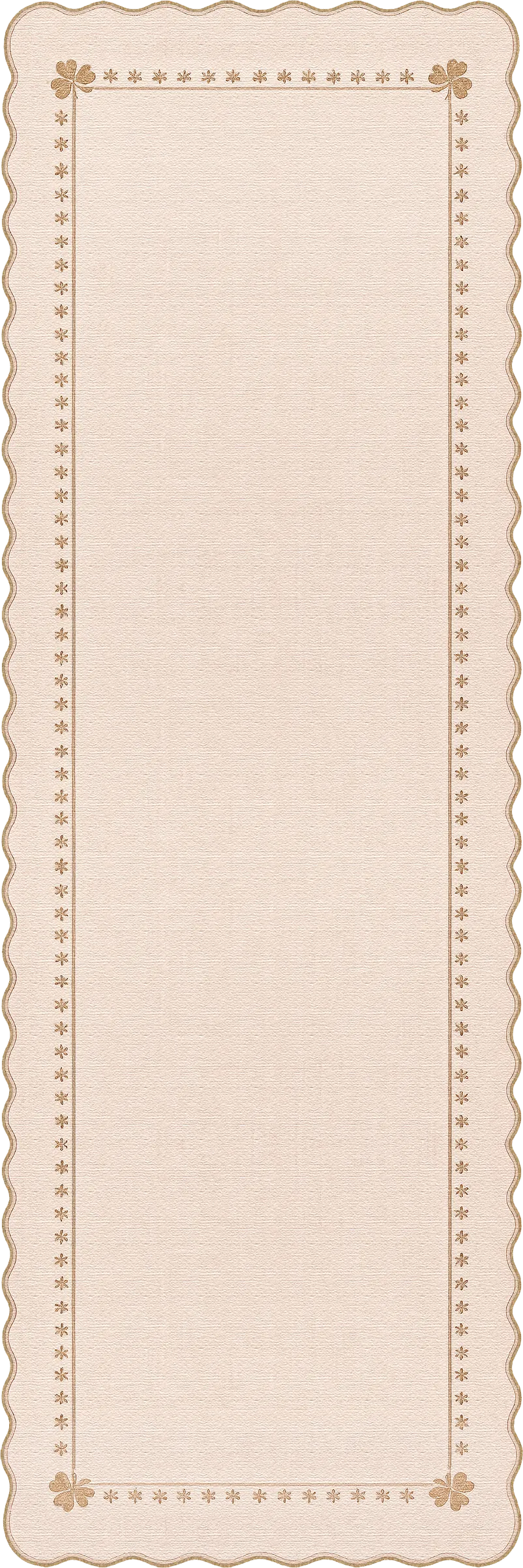 Eleganter Teppich mit gewelltem Kleeblattrand