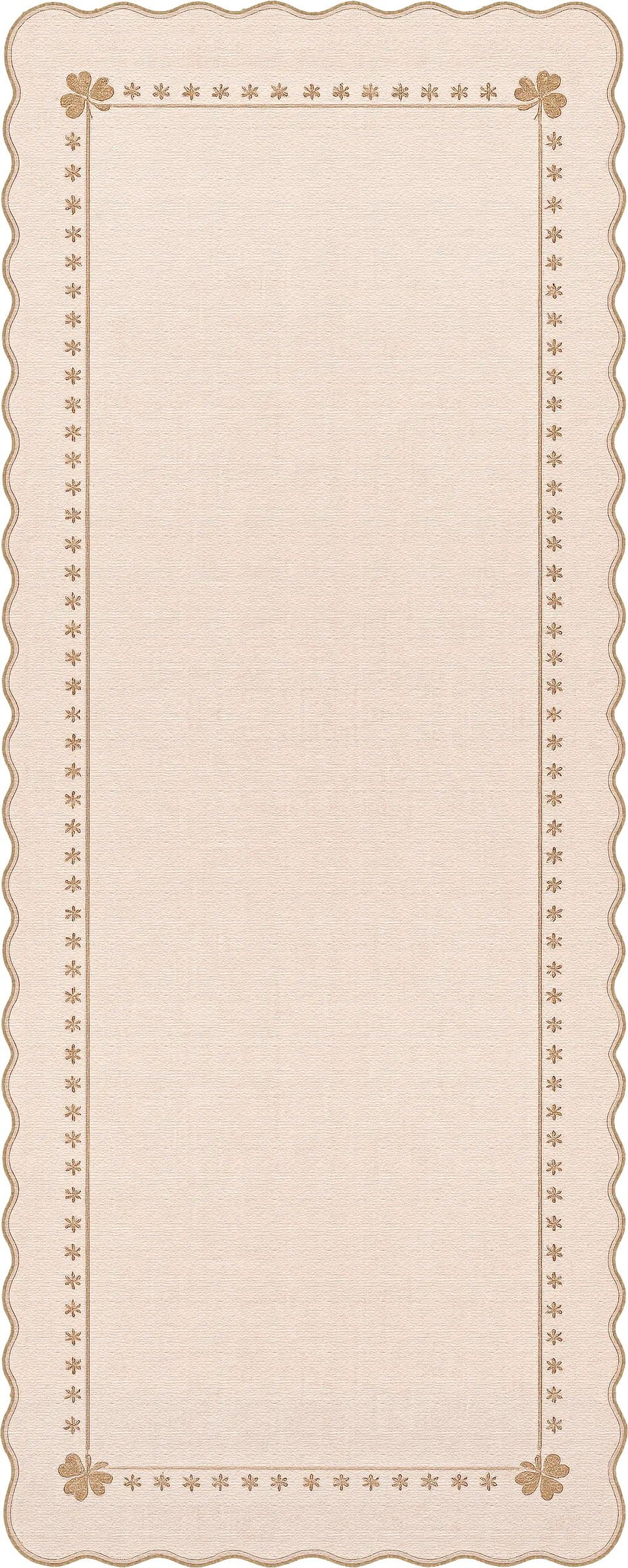 Eleganter Teppich mit gewelltem Kleeblattrand