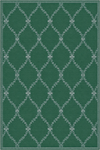 Eleganter Teppich mit barockem Gittermuster in Grün Grün