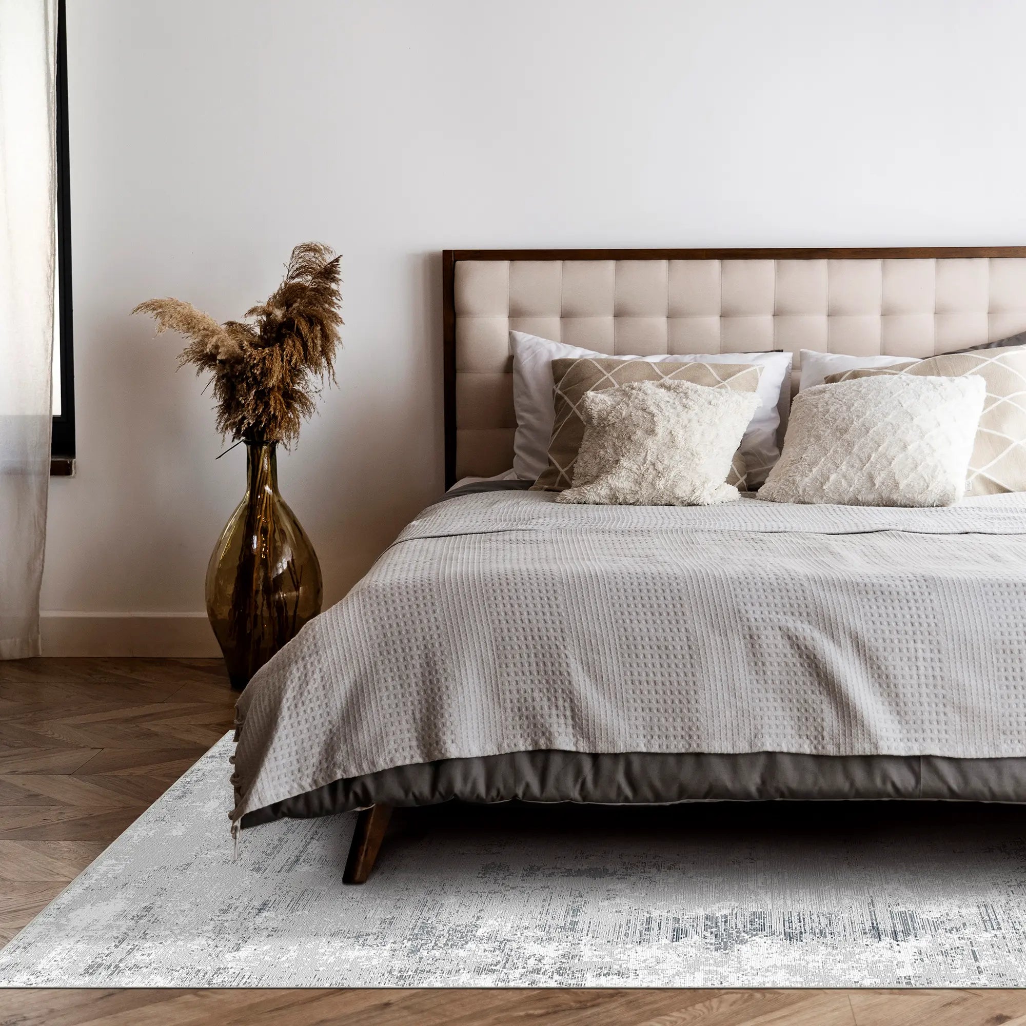 Waschbarer abstrakter Teppich Arctic Stone