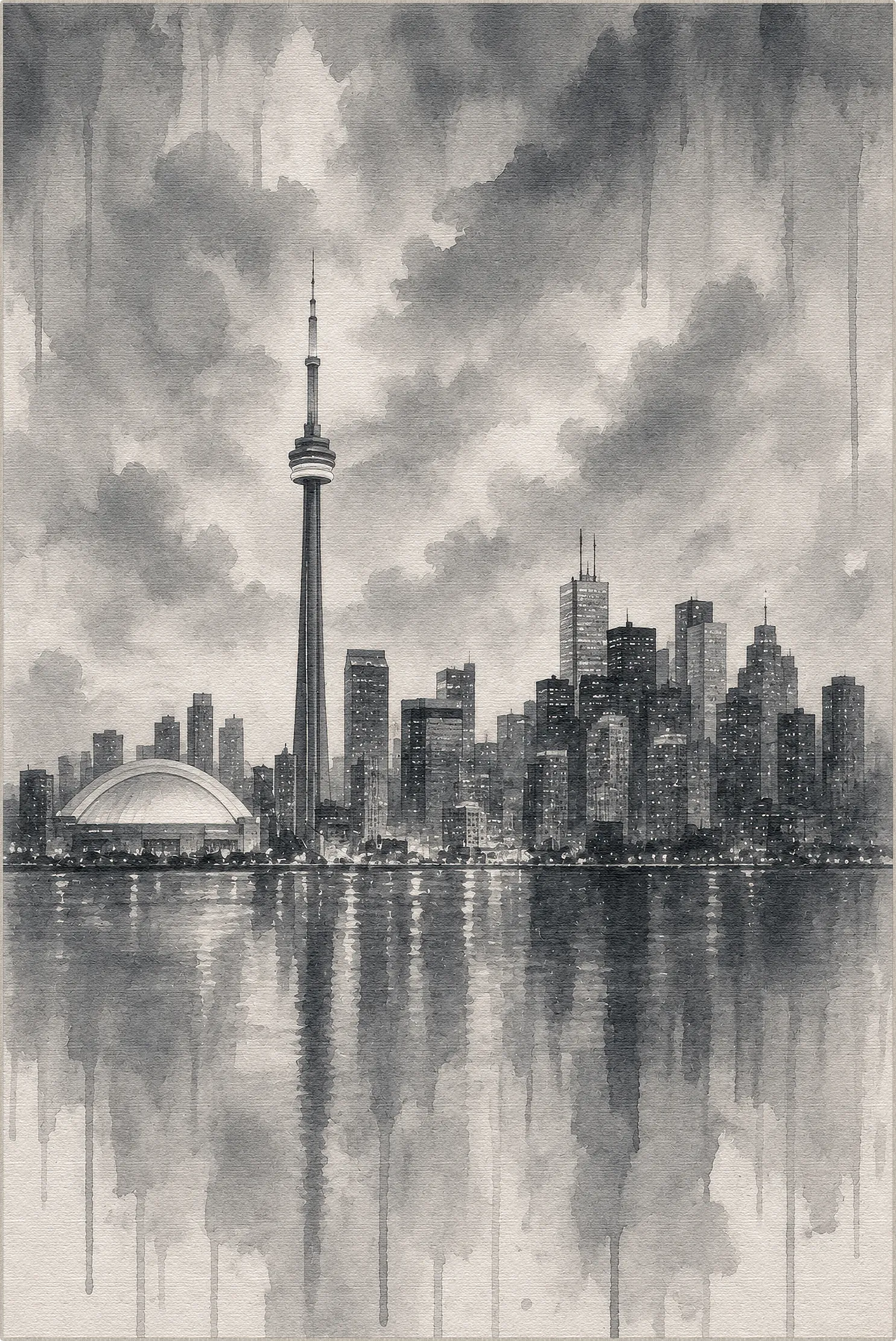 Kunstteppich „Skyline von Toronto am Wasser“