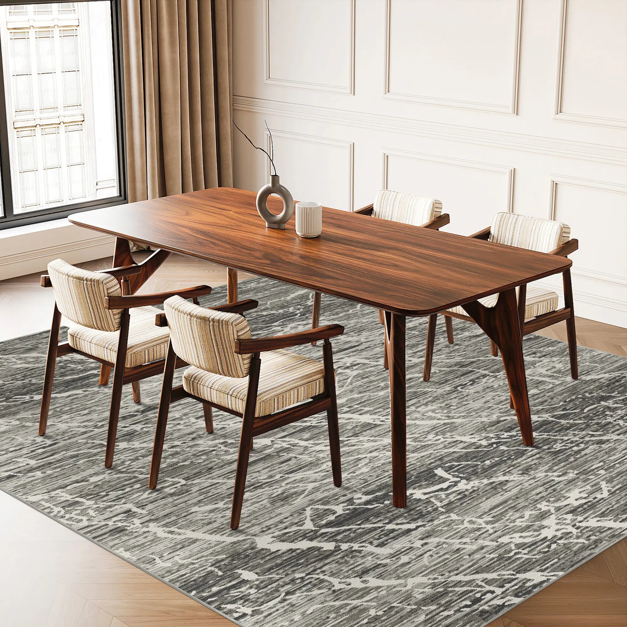 Waschbarer Teppich aus Carrara Frost Marmor