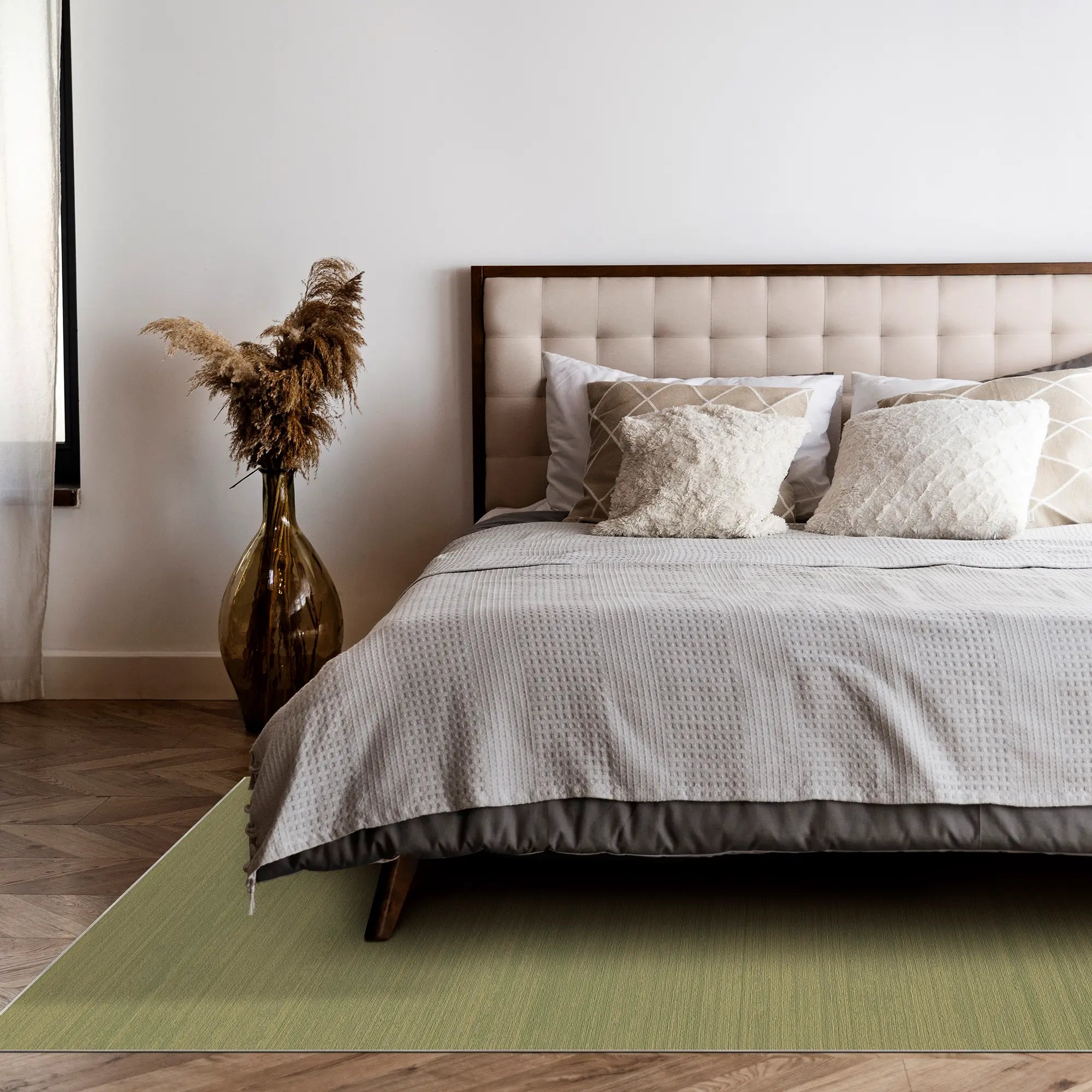 Verdant Horizon Linear Strukturierter Teppich