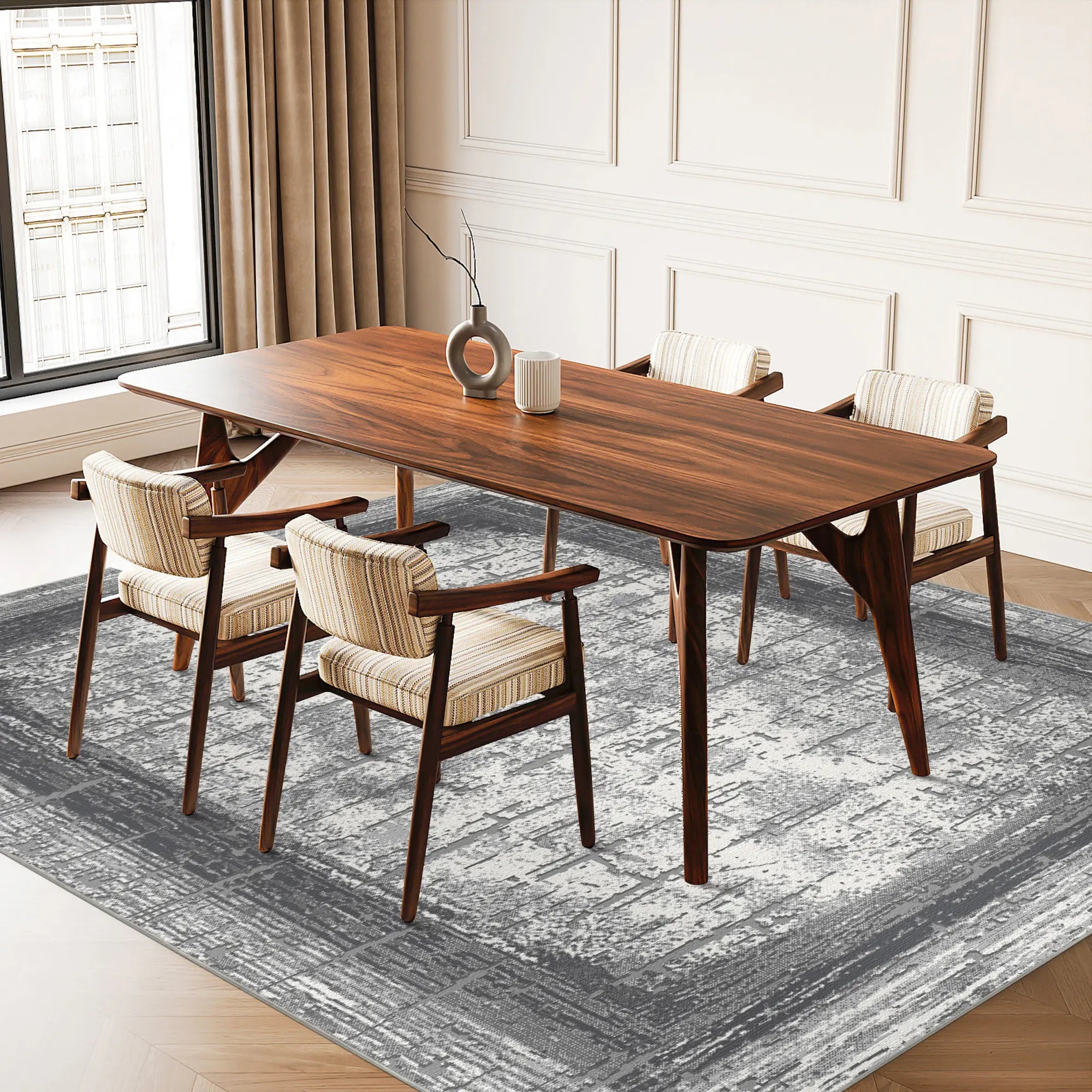 Schieferrahmen Abgenutzter Abstrakter Teppich