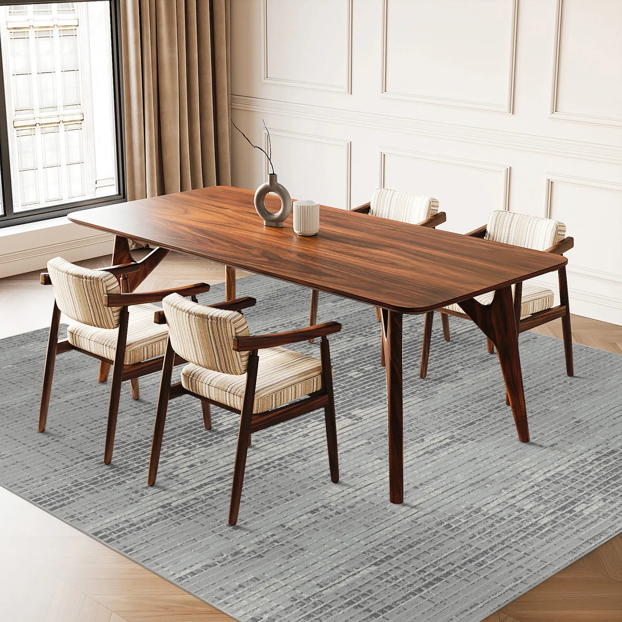 Graphit Matrix Mosaik Abstrakter Teppich