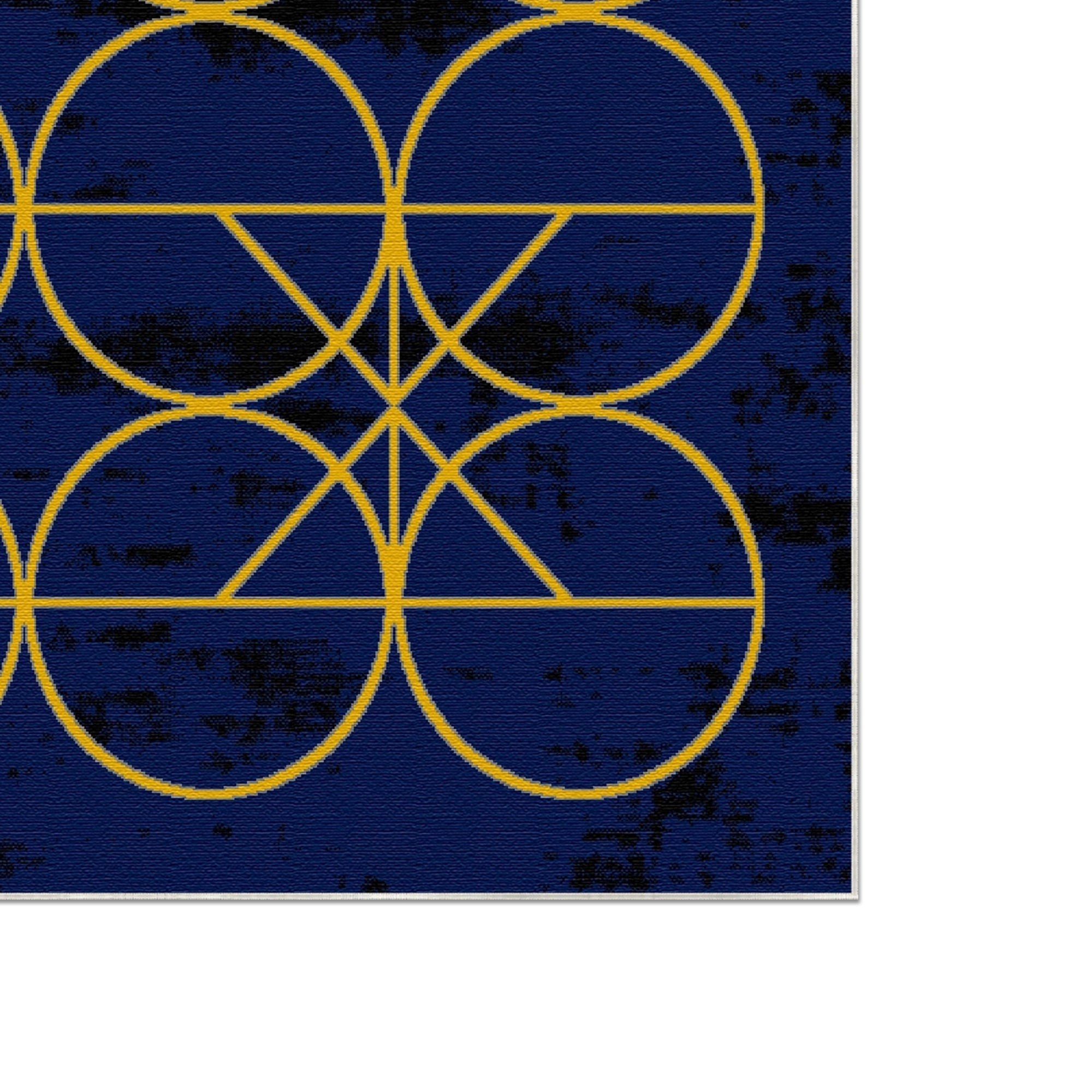 Mitternachtsgold Orbit Geometrischer Teppich