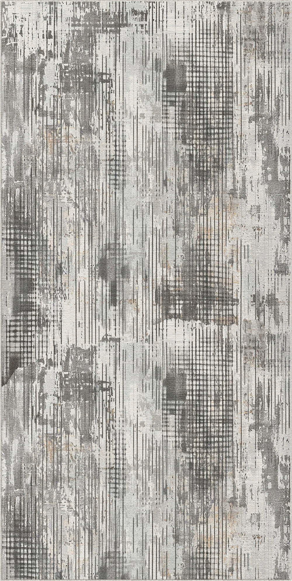 Silber Beton Glitch Abstrakter Teppich