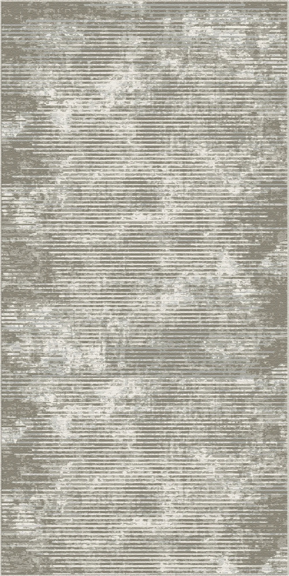 Taupe Horizont Linear Glitch Teppich