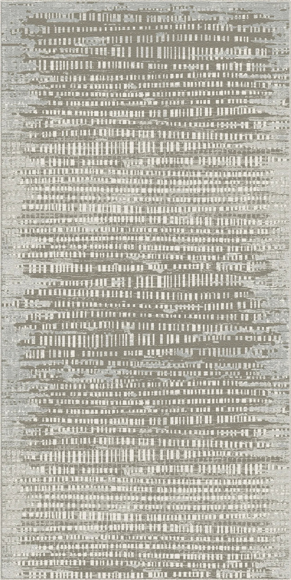 Taupe Signal Digital Glitch Teppich