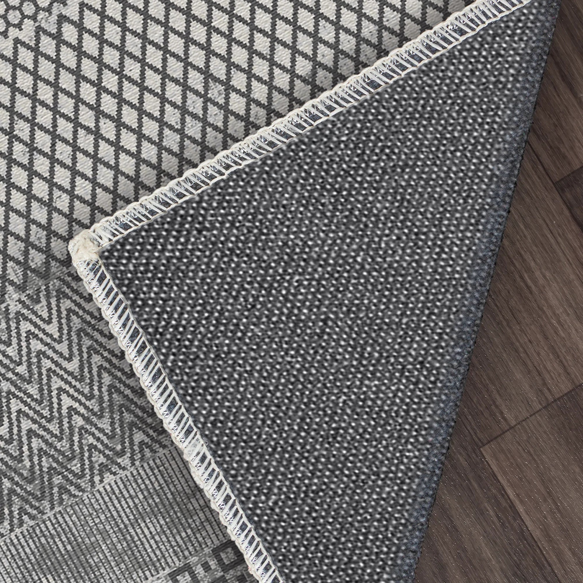 Schiefer Mosaik Gestreifter Geometrischer Teppich