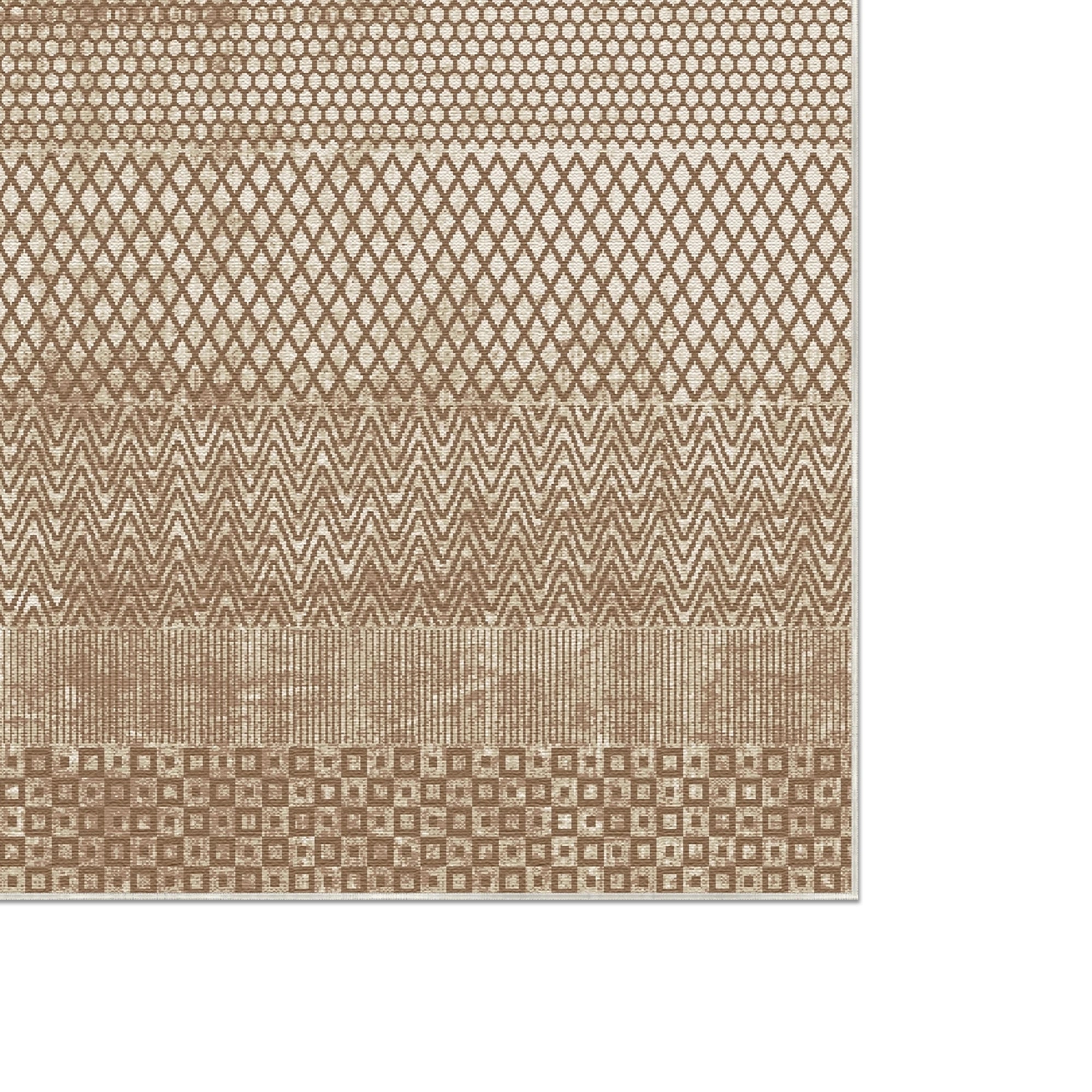 Terra Canyon Gestreifter Geometrischer Teppich
