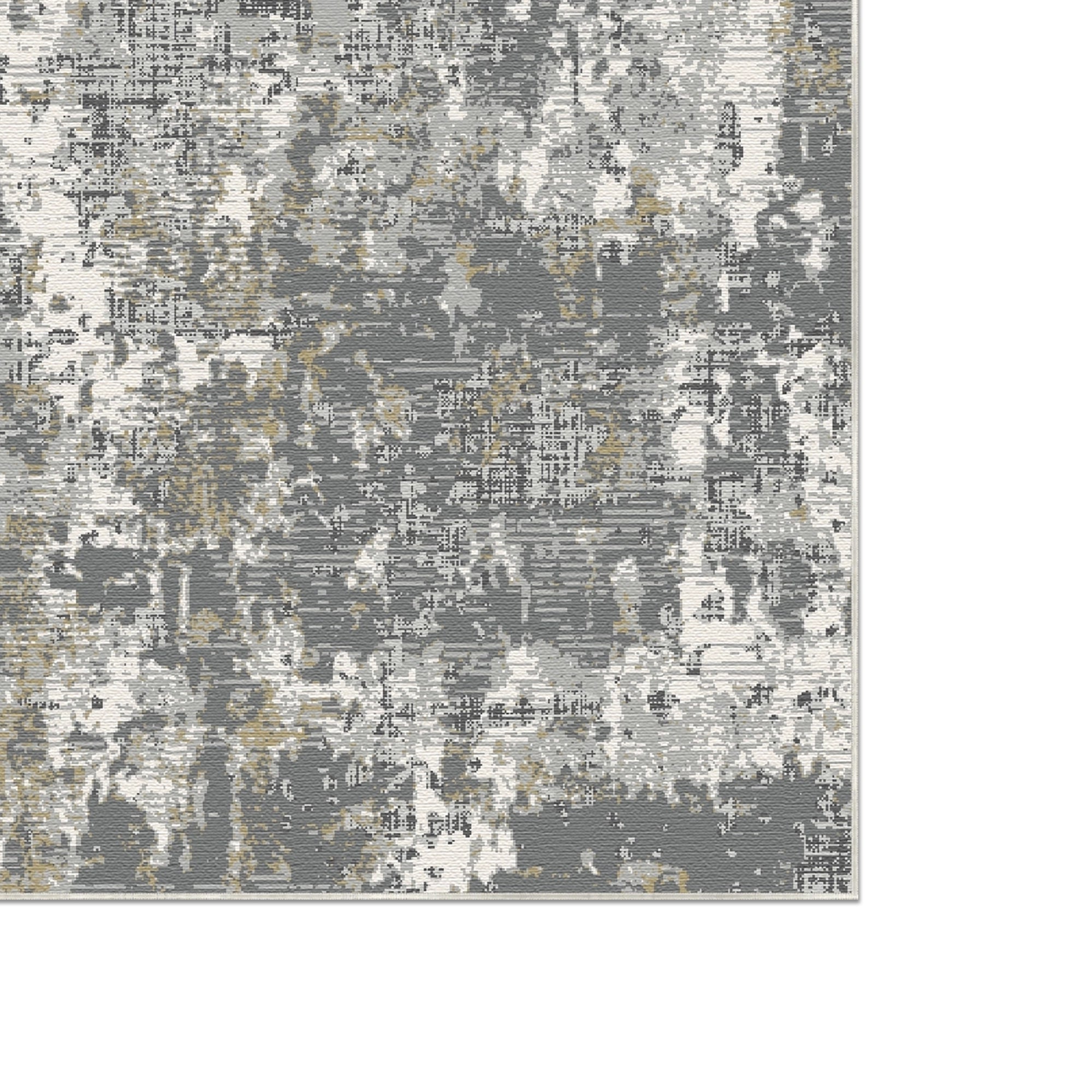 Obsidian Gold Waschbarer Abstrakter Teppich