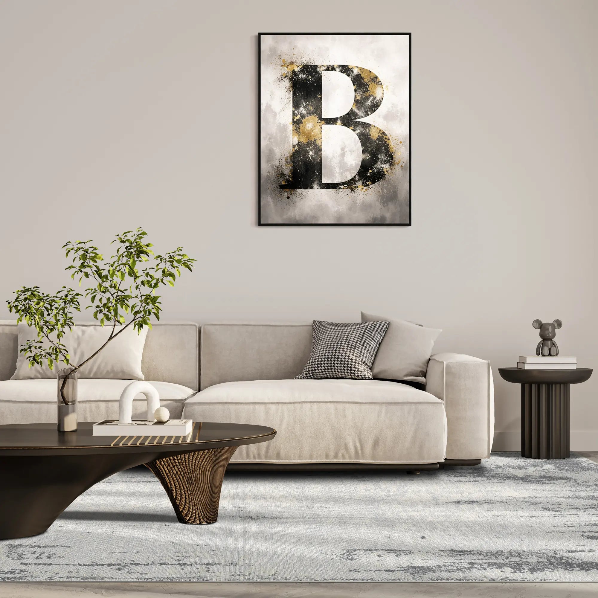 Asche Drift Grau & Weiß Used-Optik Teppich – Bella Rugs