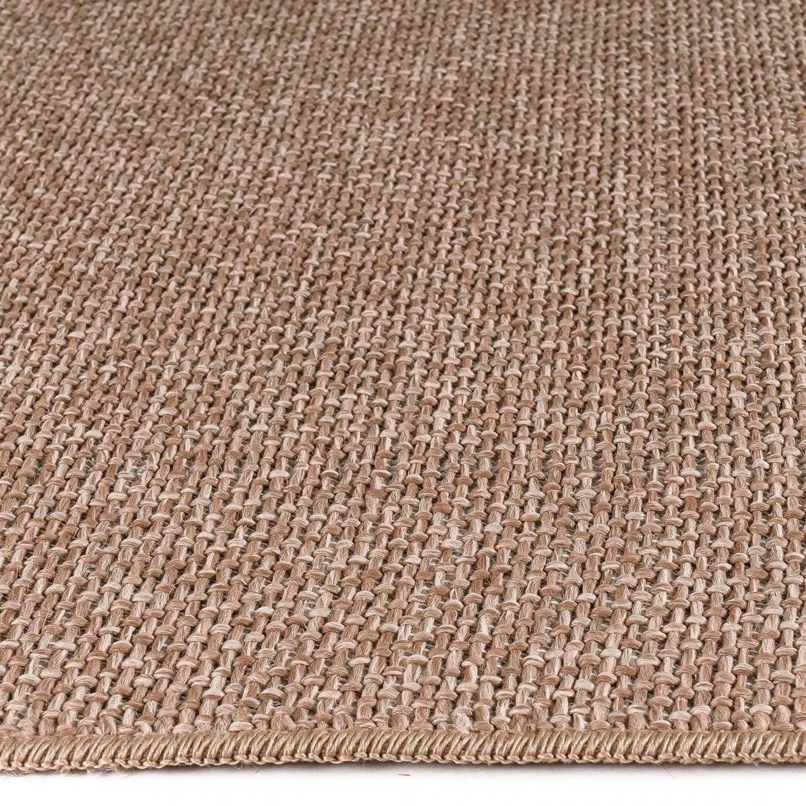 Taupefarbener minimalistischer Sisal Jute-Teppich