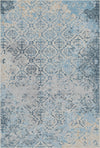 Cerulean Relic Lattice Teppich Blau