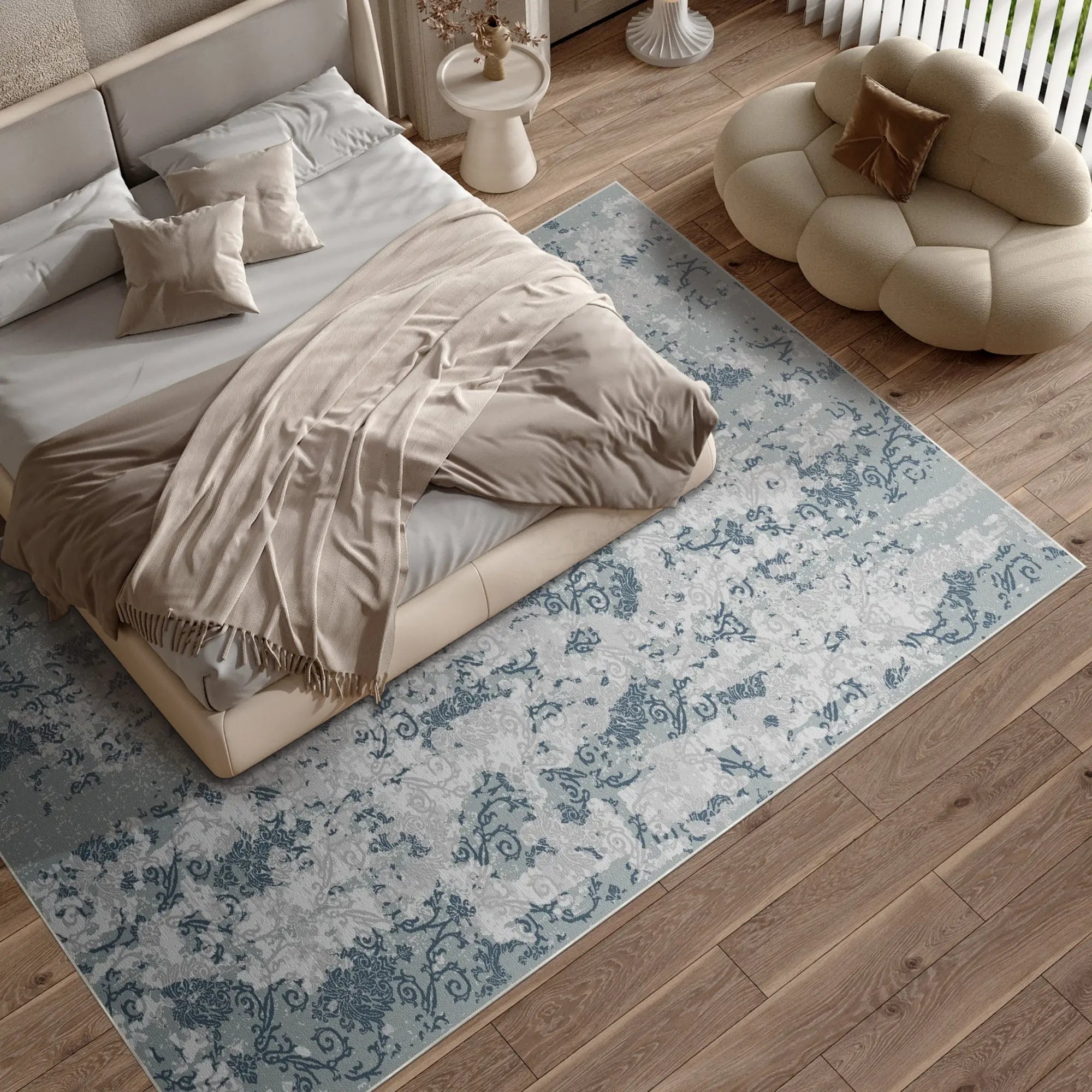 Oceanic Relic Eroded Damask Teppich