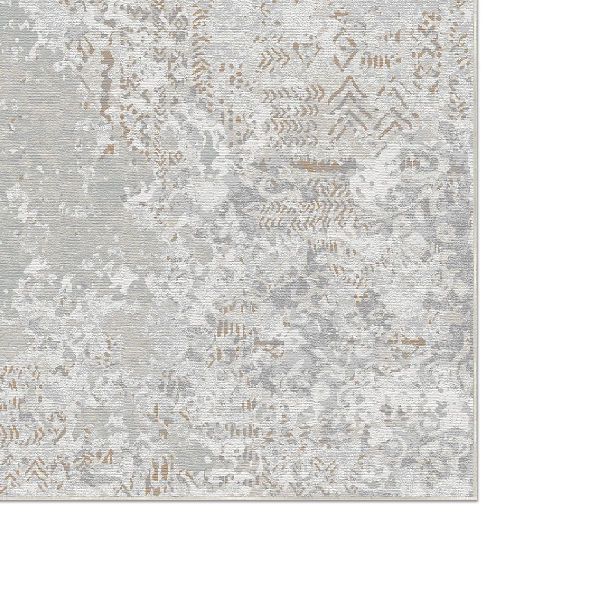 Stratum Tribal Eroded Grau Teppich