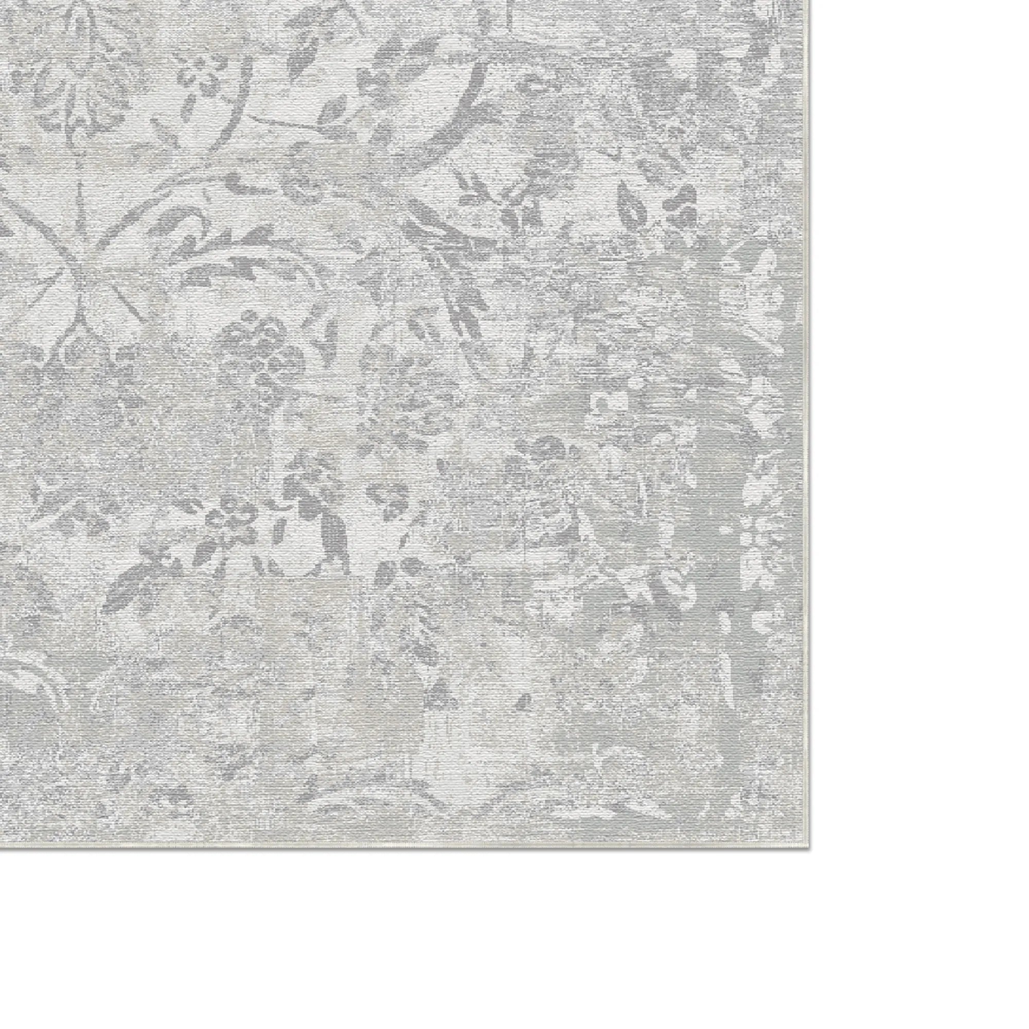 Silver Petal Spectral Grau Teppich