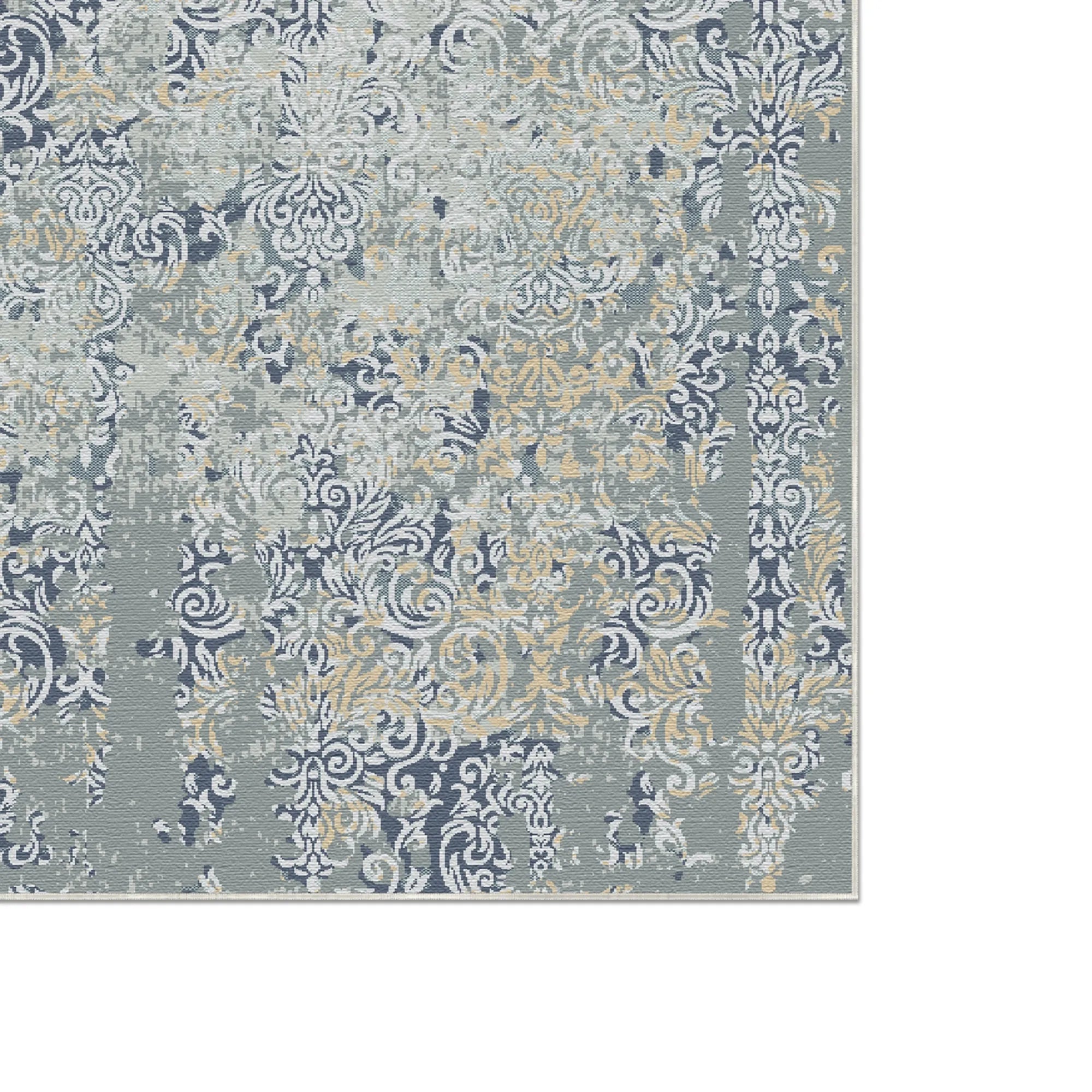 Caspian Weave Abgenutzter Blauer Teppich