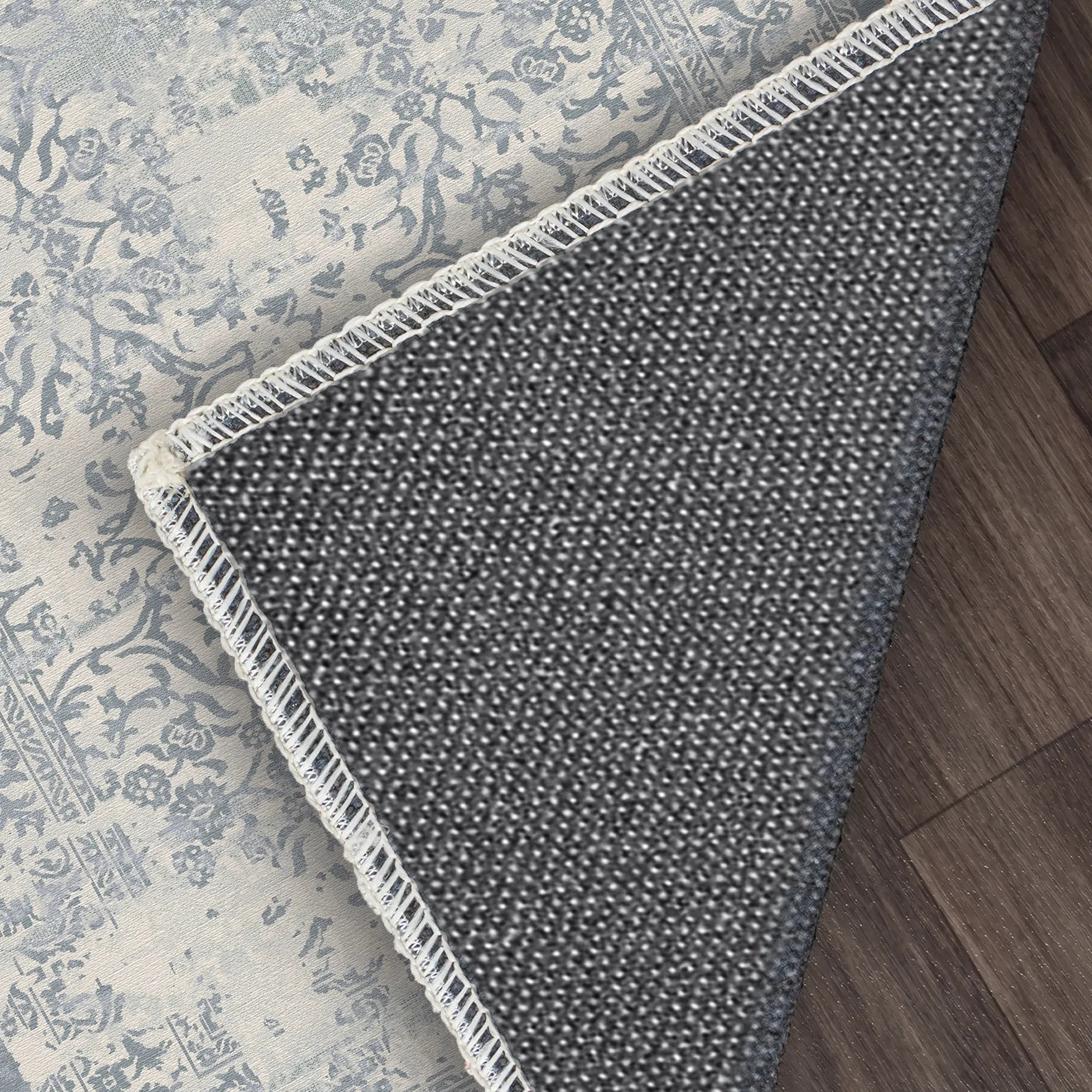 Azure Fossil Waschbarer Blauer Teppich