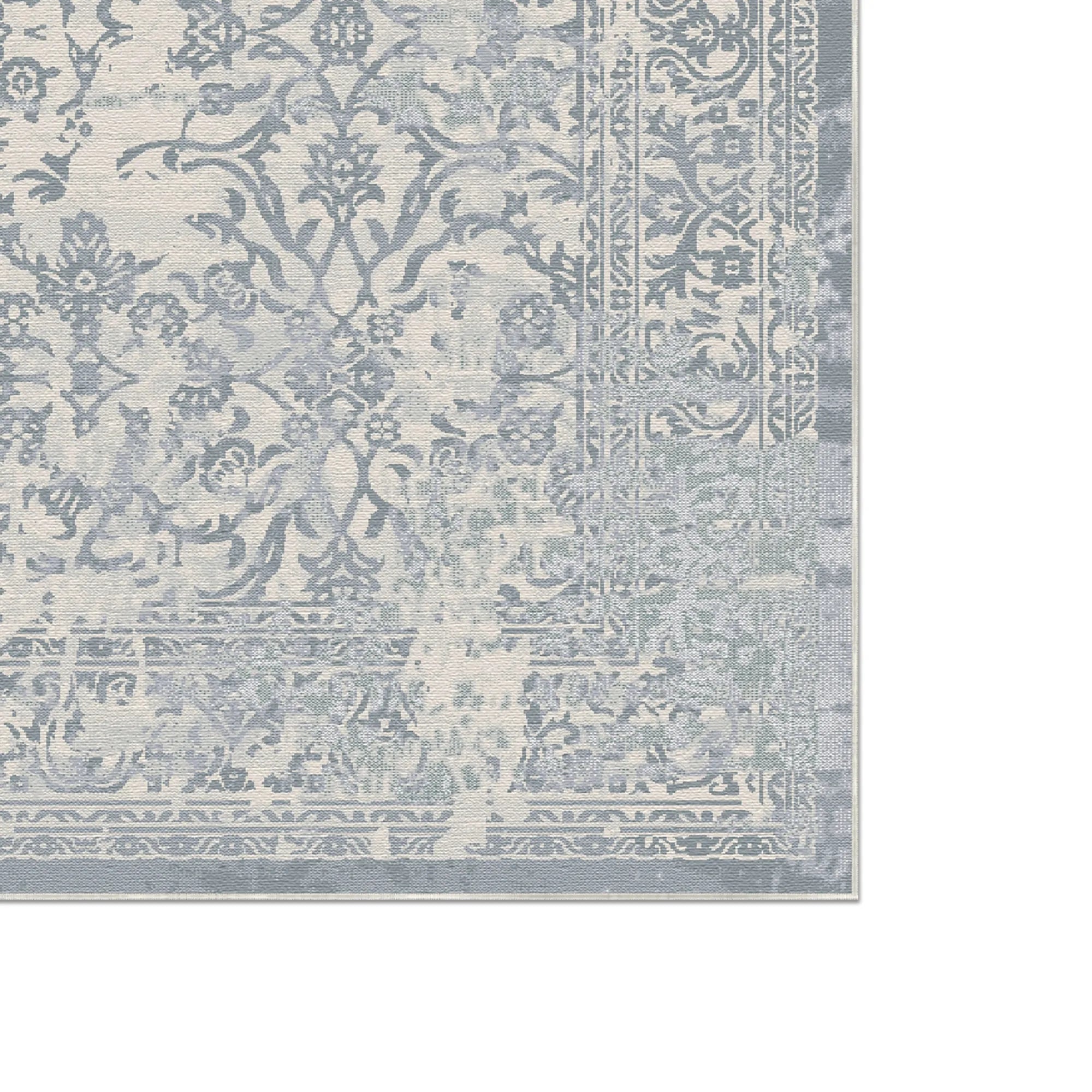 Azure Fossil Waschbarer Blauer Teppich