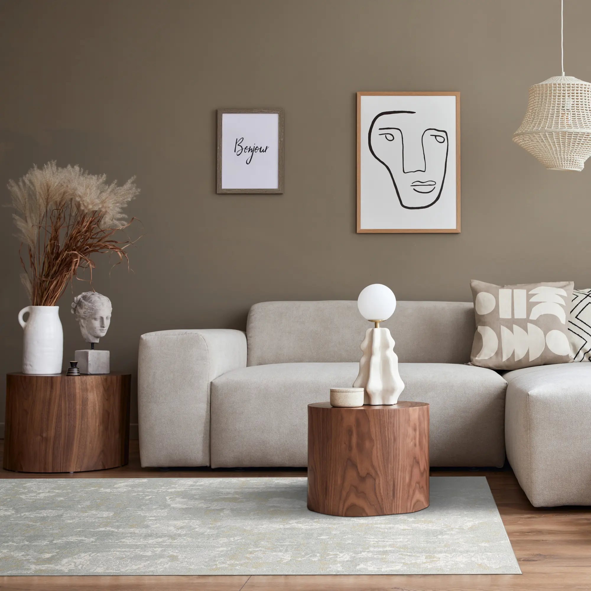 Antiquity Column Waschbarer Elfenbeinteppich