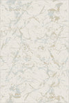 Arctic Quartz Waschbarer Marmor Teppich Elfenbein
