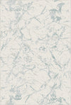 Azure Glaze Waschbarer Marmor Teppich  Azurblau