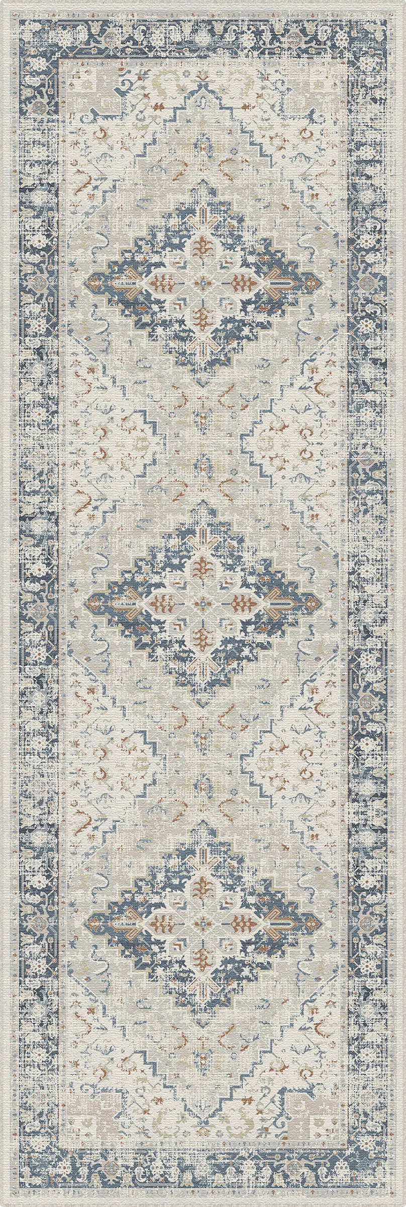 Marine Elfenbein Heritage Teppich