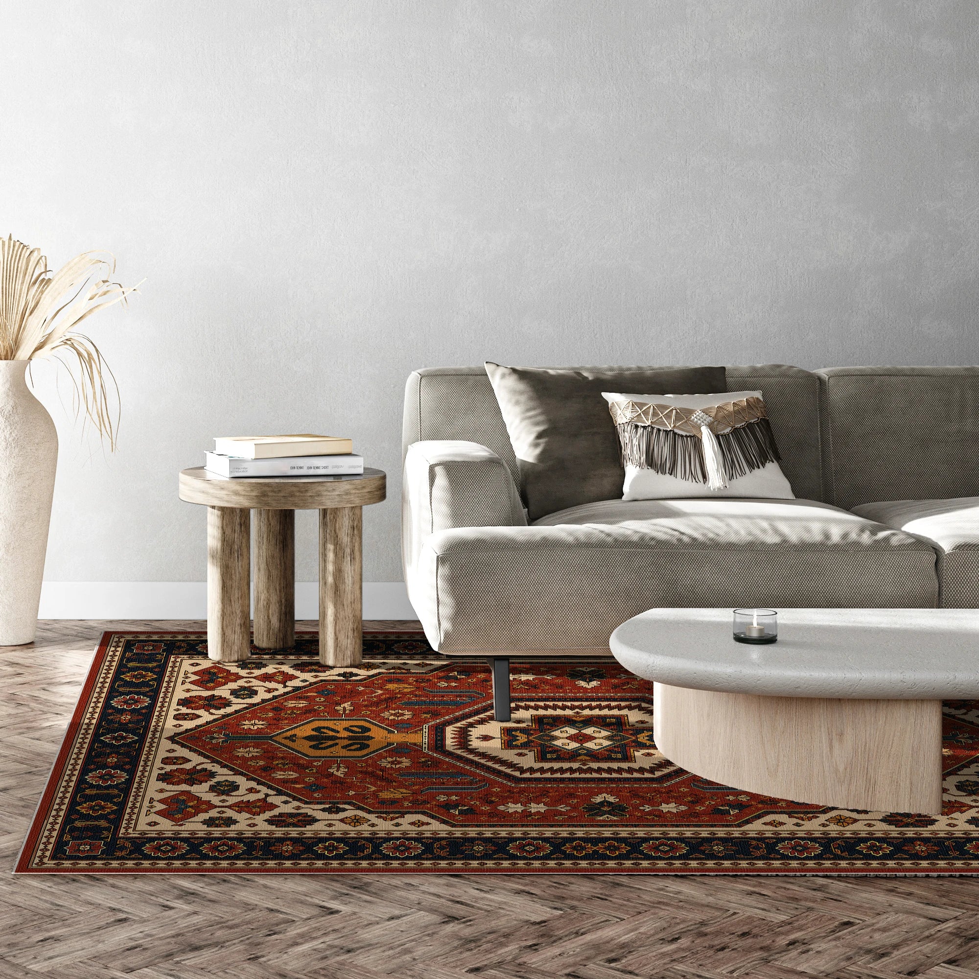Antike anatolische Medaillon | Vintage Retro Teppich
