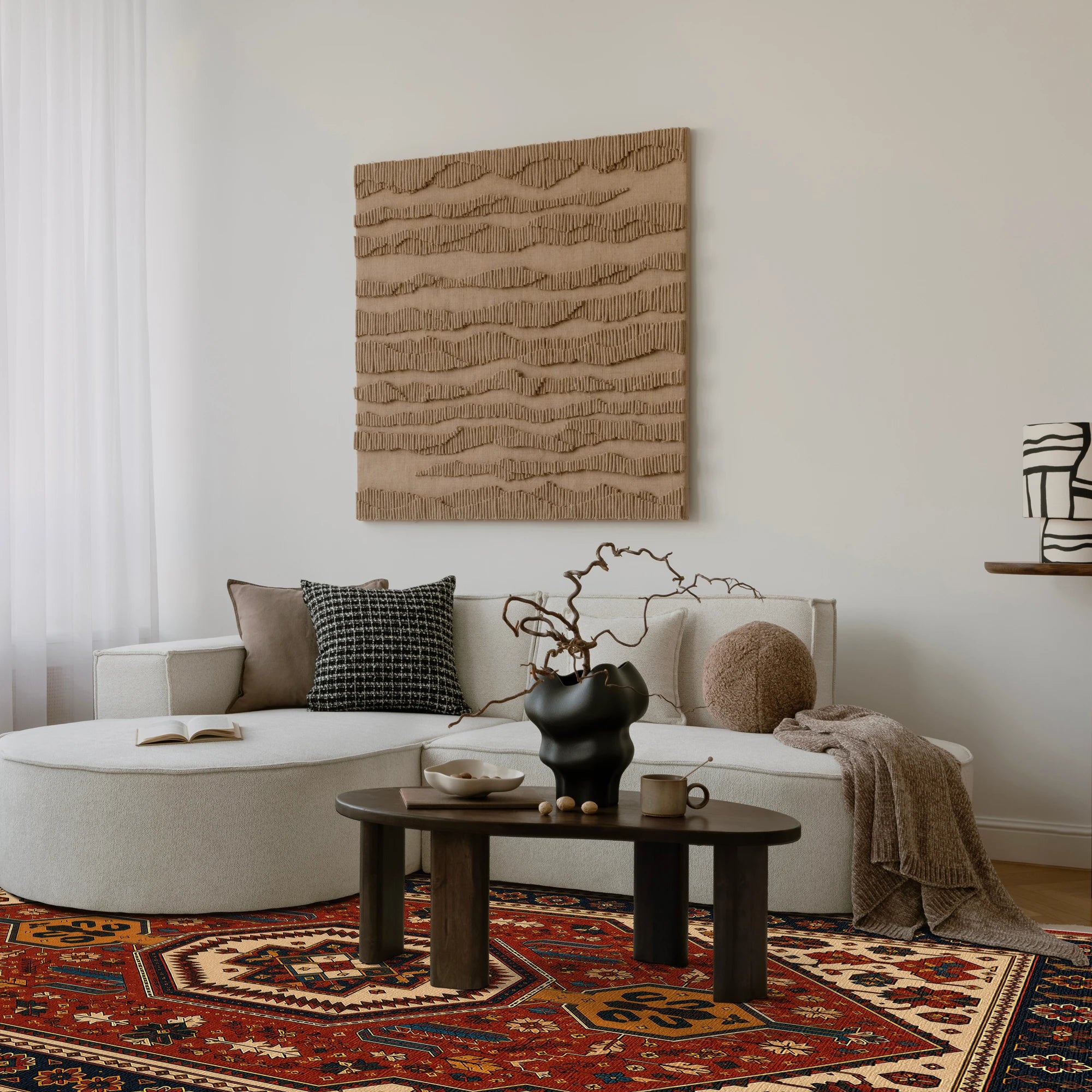 Antike anatolische Medaillon | Vintage Retro Teppich