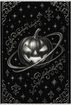 Silberner Kürbis Halloween Teppich Silber
