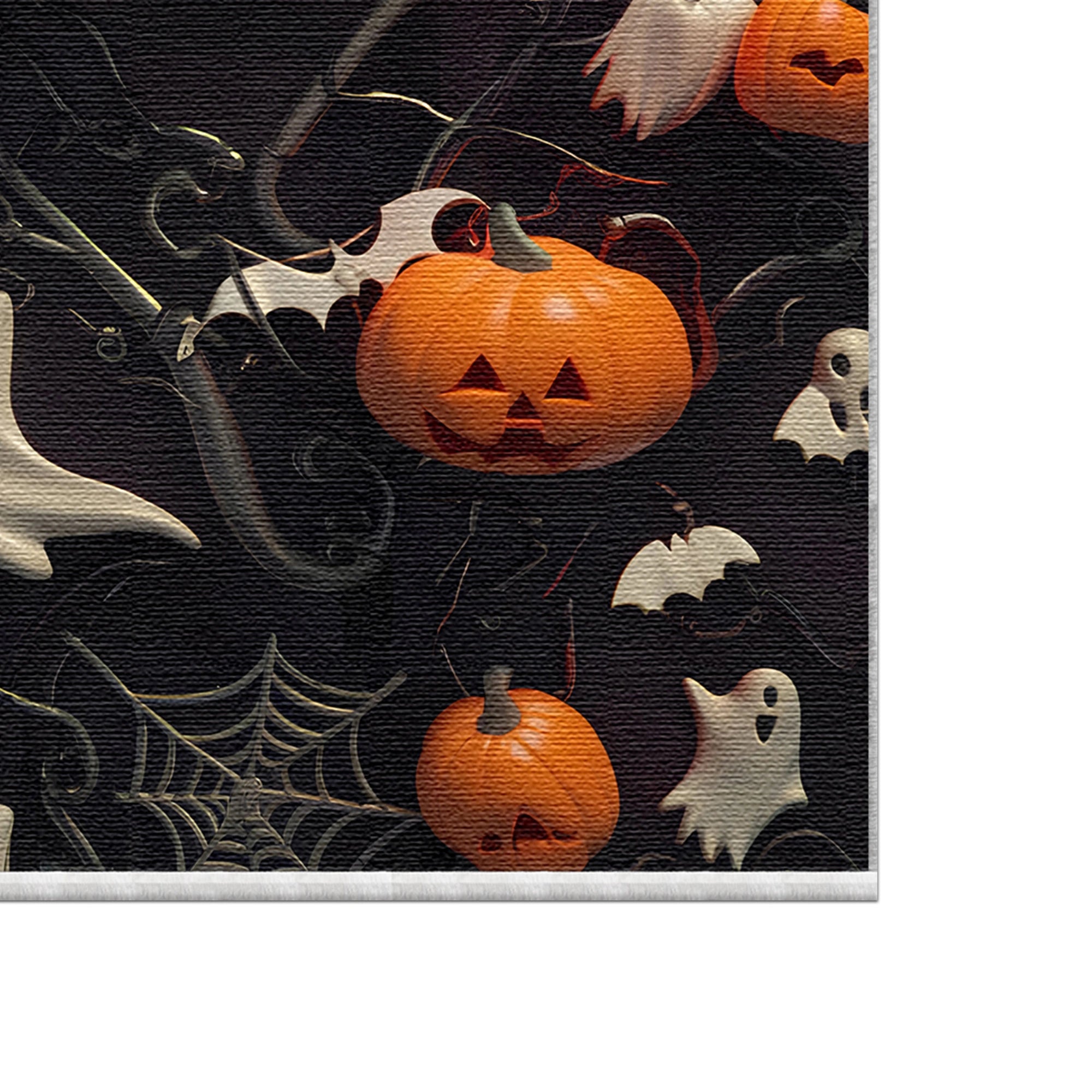 Verspielter Geist Kürbis Halloween-Teppich