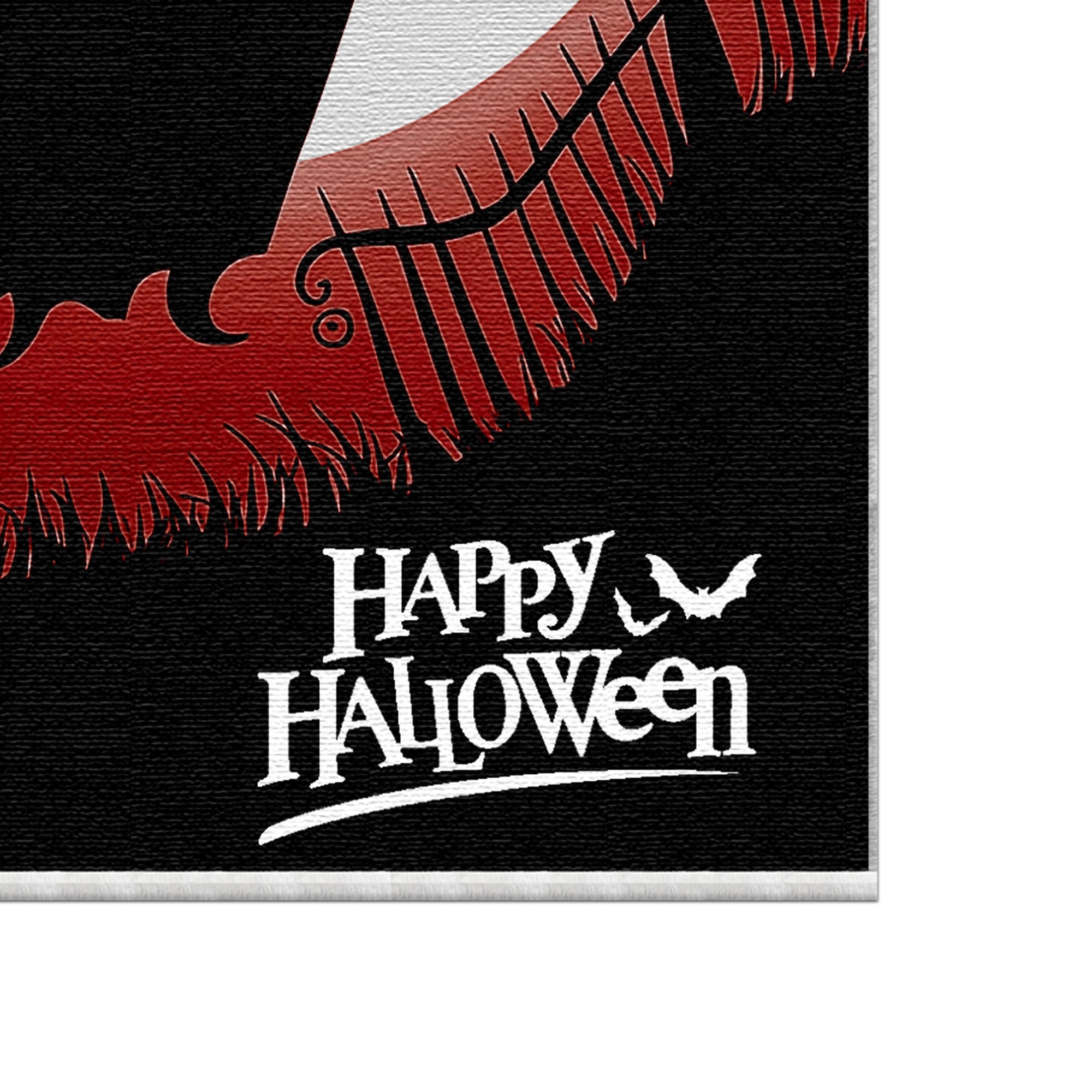Fliegende Hexe Mond Halloween-Teppich