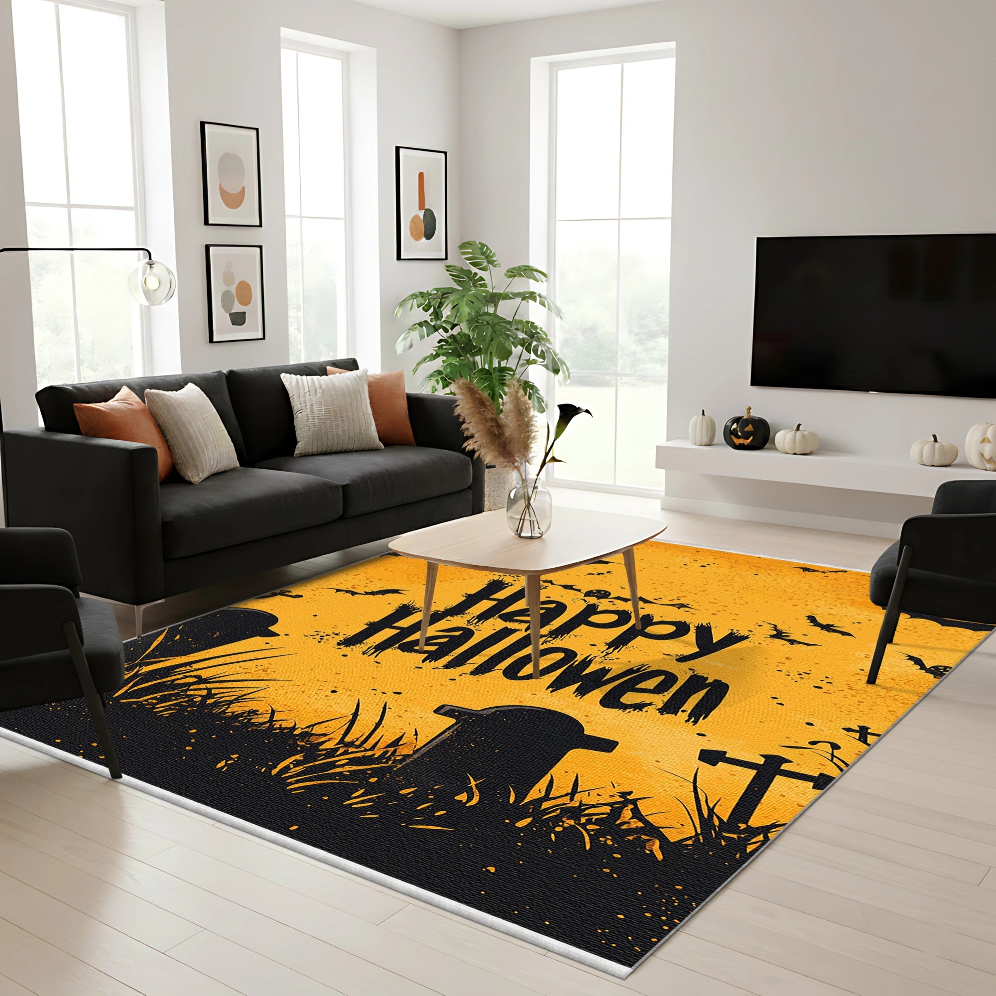 Friedhof Fledermaus Halloween-Teppich