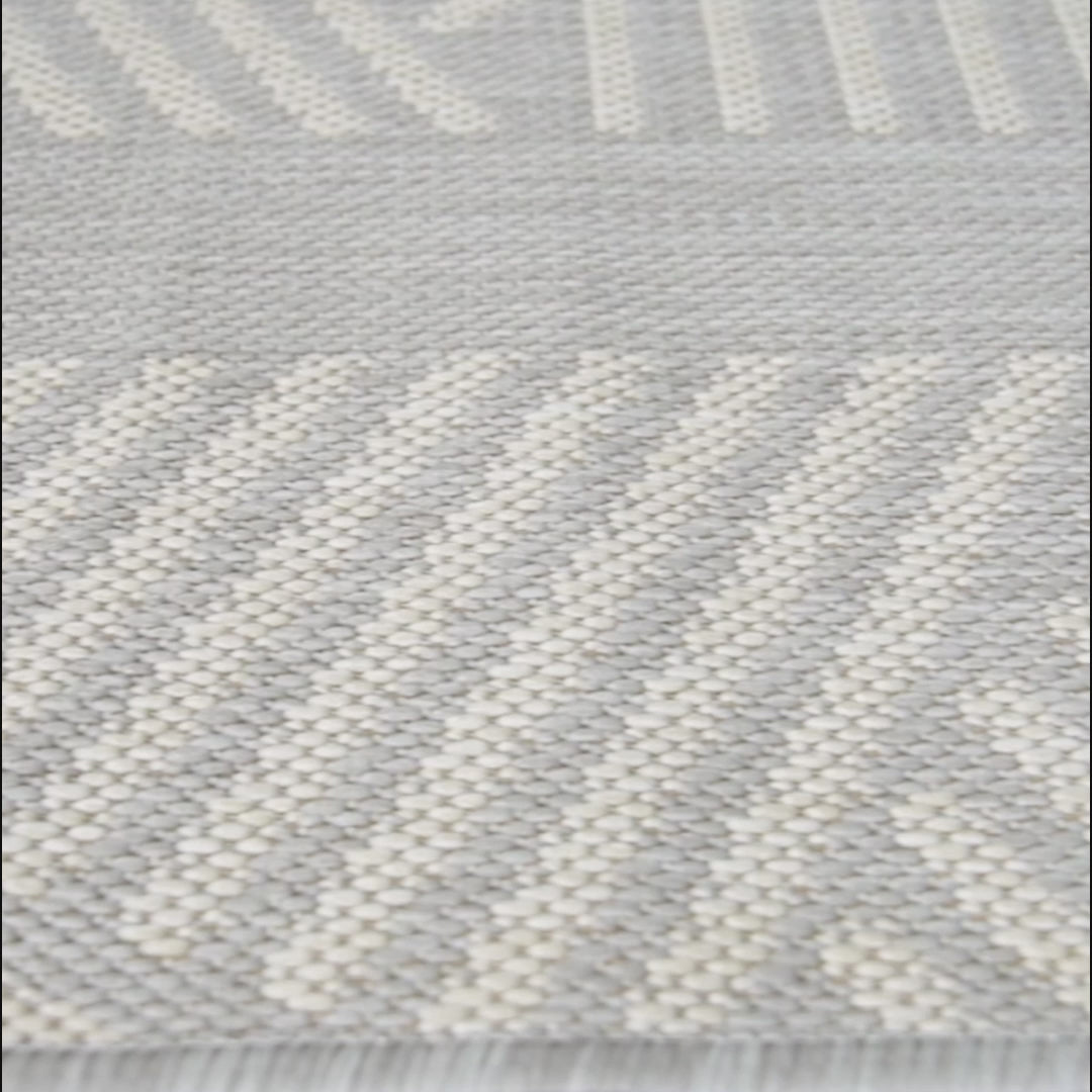 Mixed Lines Naturel Sisal Teppich Grau